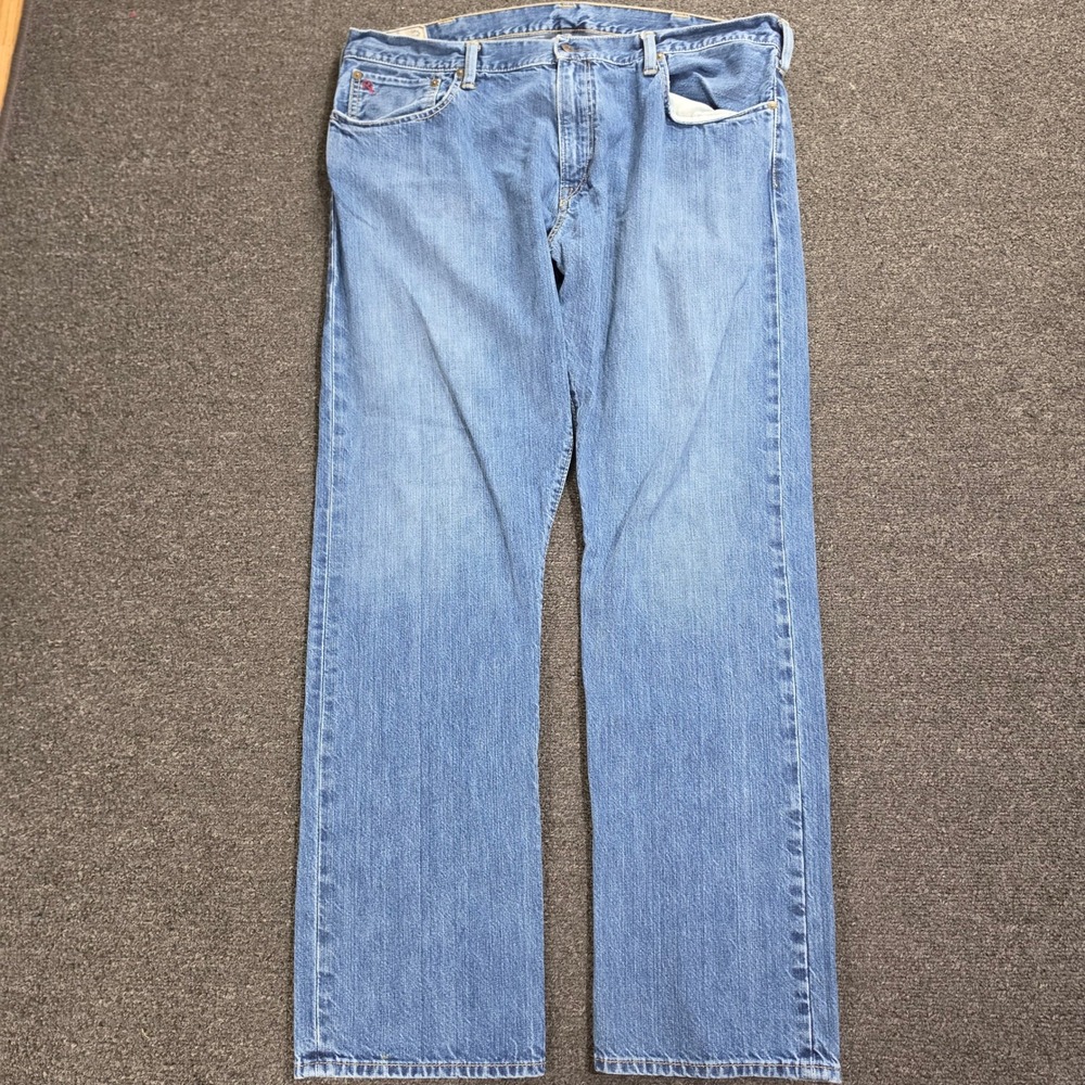 Polo Ralph Lauren Jeans Mens 38x32 Blue Hampton Straight Fit Denim Dungarees
